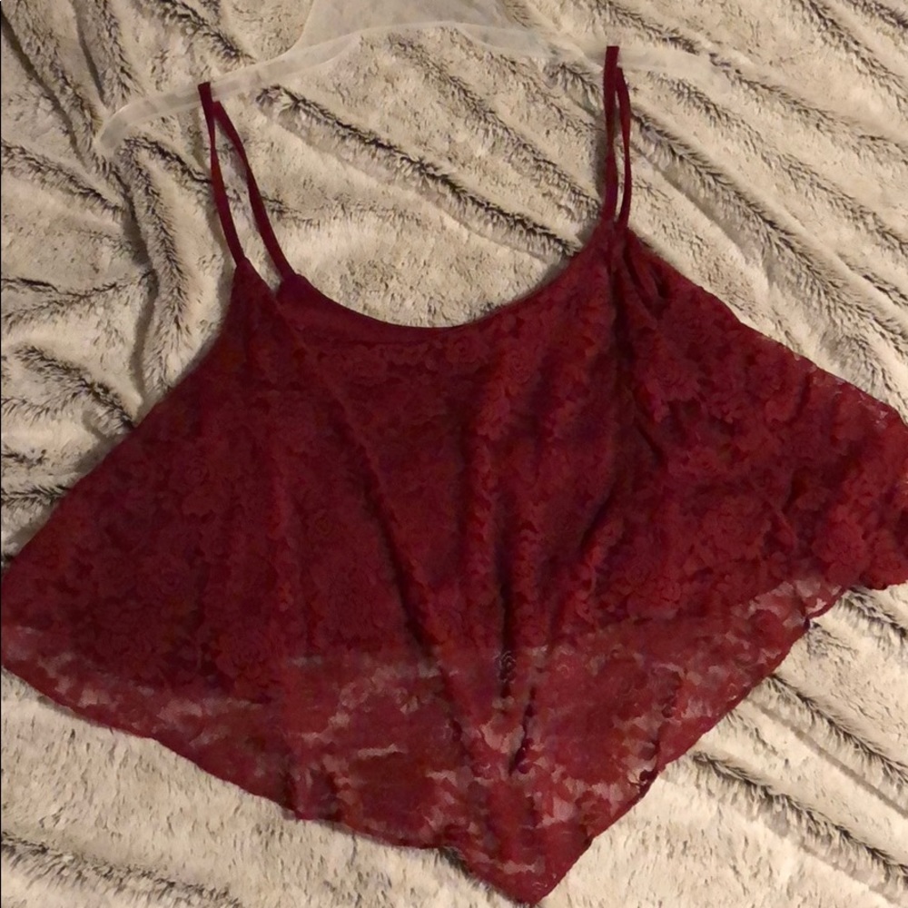 Sexy lace crop top